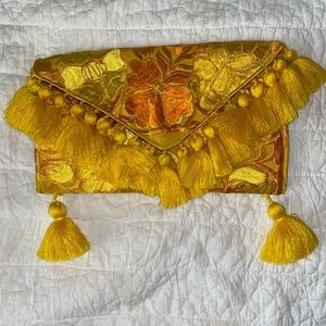 NWOT Handmade floral purse